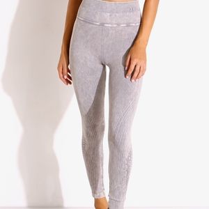 Nux mineral network leggings with mesh detail, worn twice
